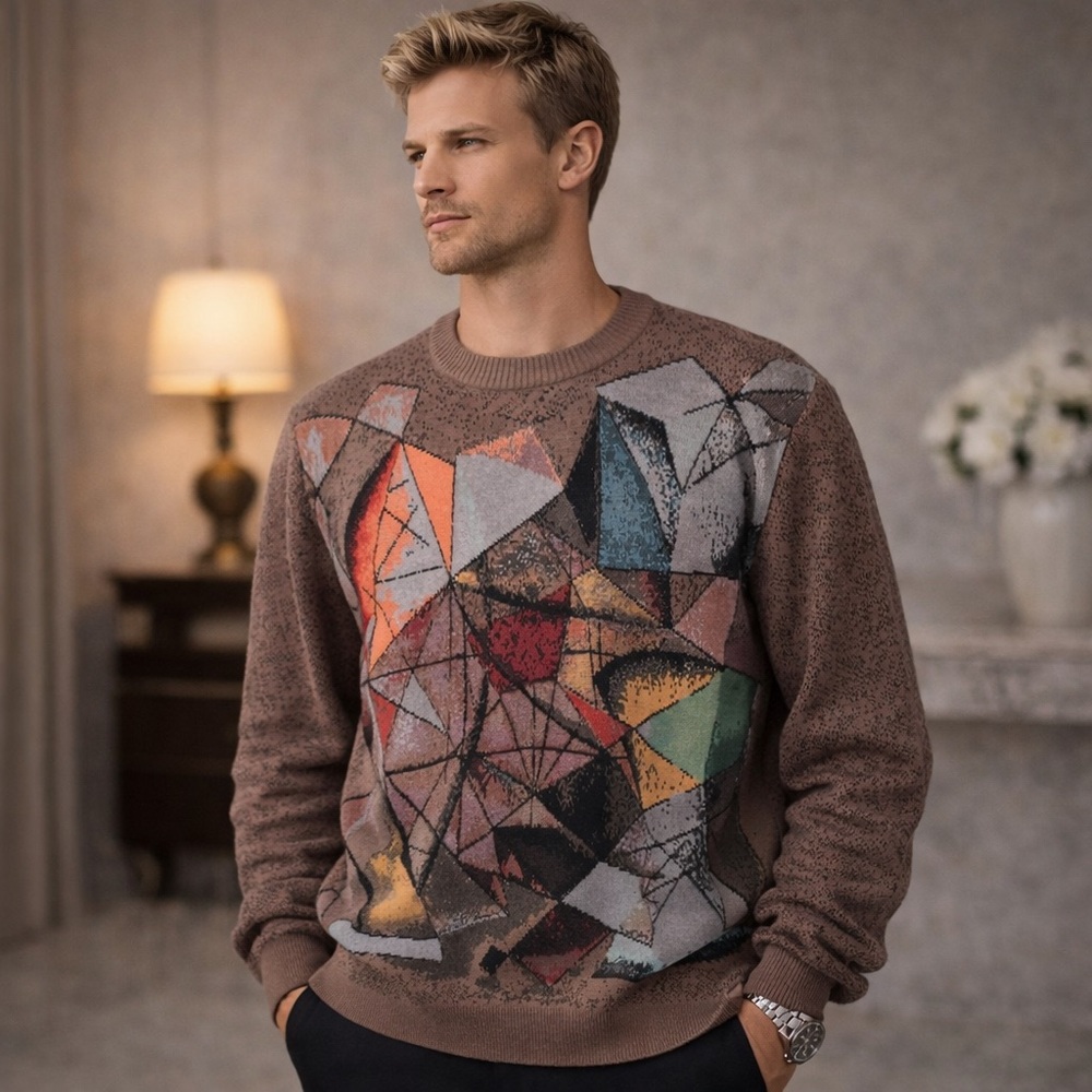 ST. CROIX Luxury COLLECTORS Crew Neck‎ Knit Pullover Sweater Craftsmanship LARGE